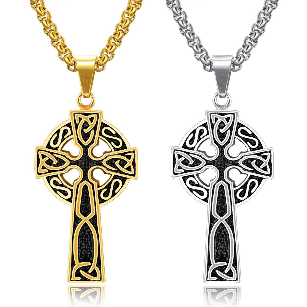 Vintage Celtic Knot Cross Pendant