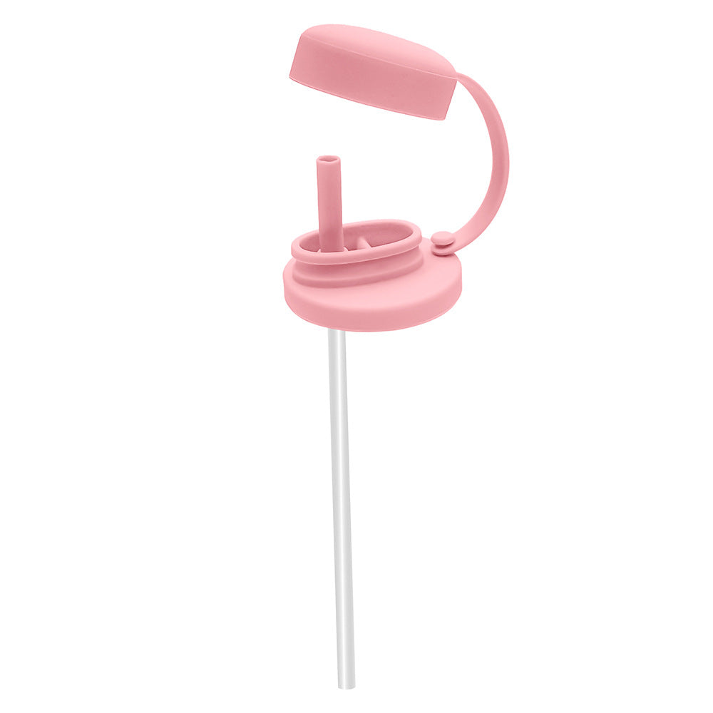 Spill-proof lid and straw