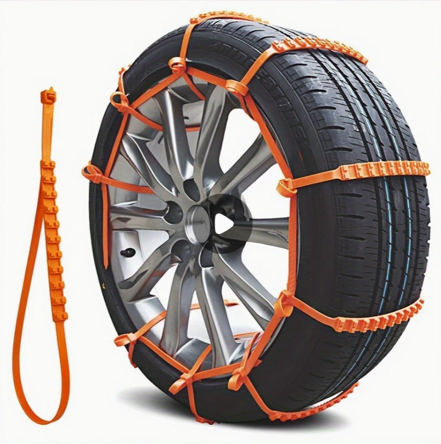 Reusable Portable Tire Traction Straps