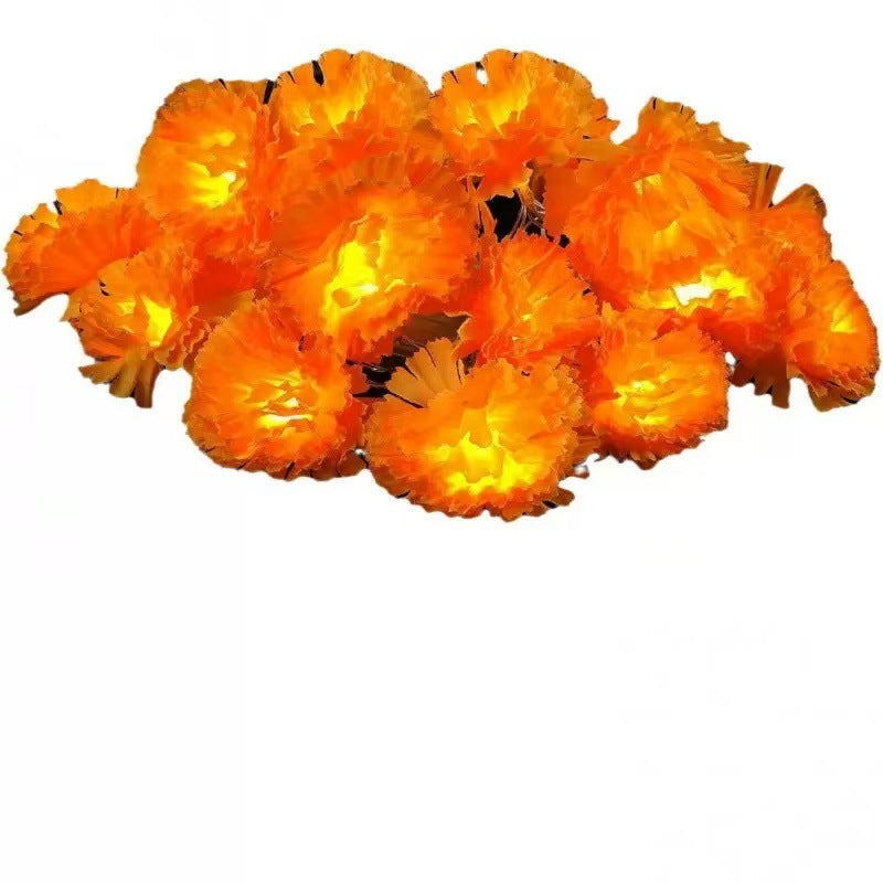 Halloween Marigold Flower String Lights