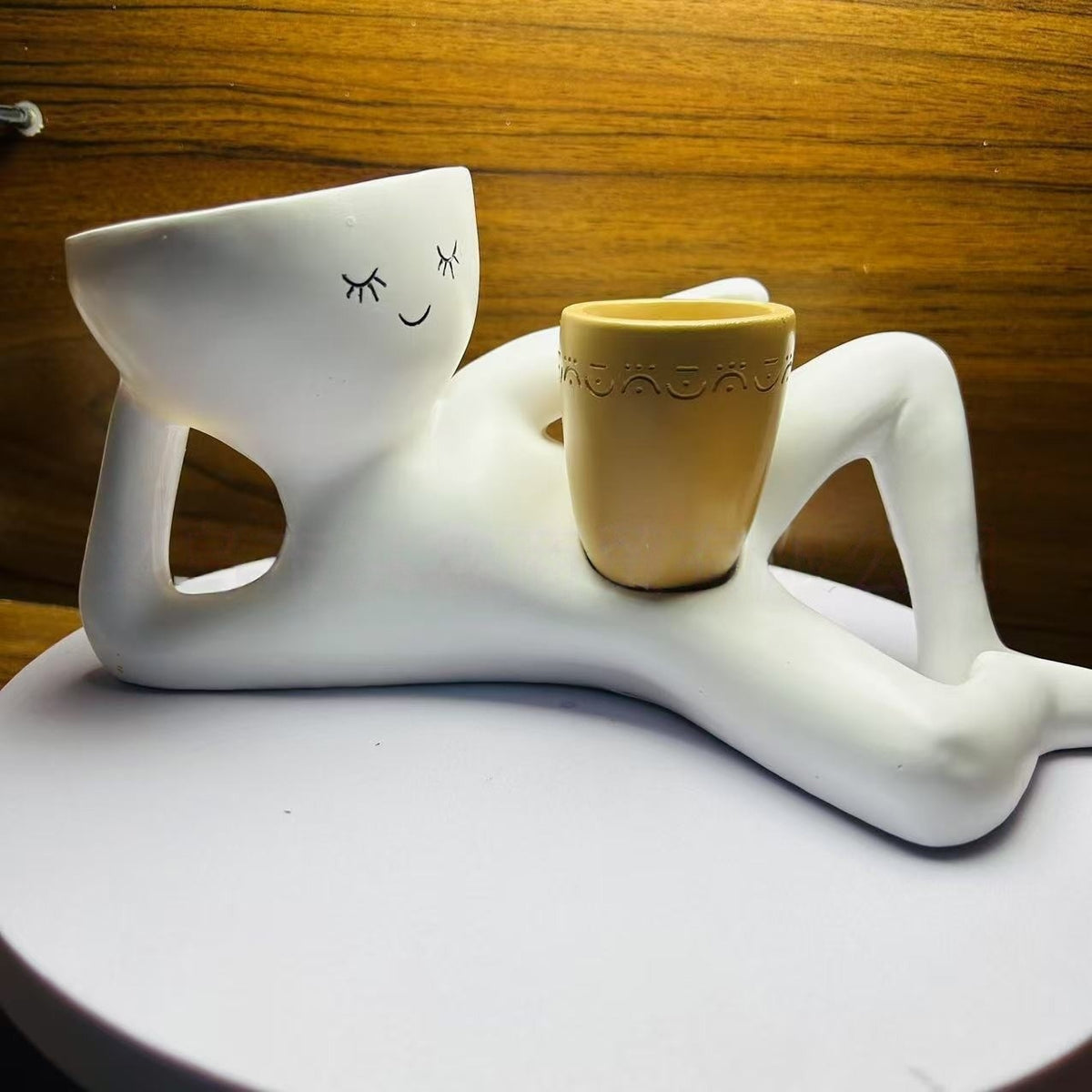 Decorative Reclining Figure Double Planter