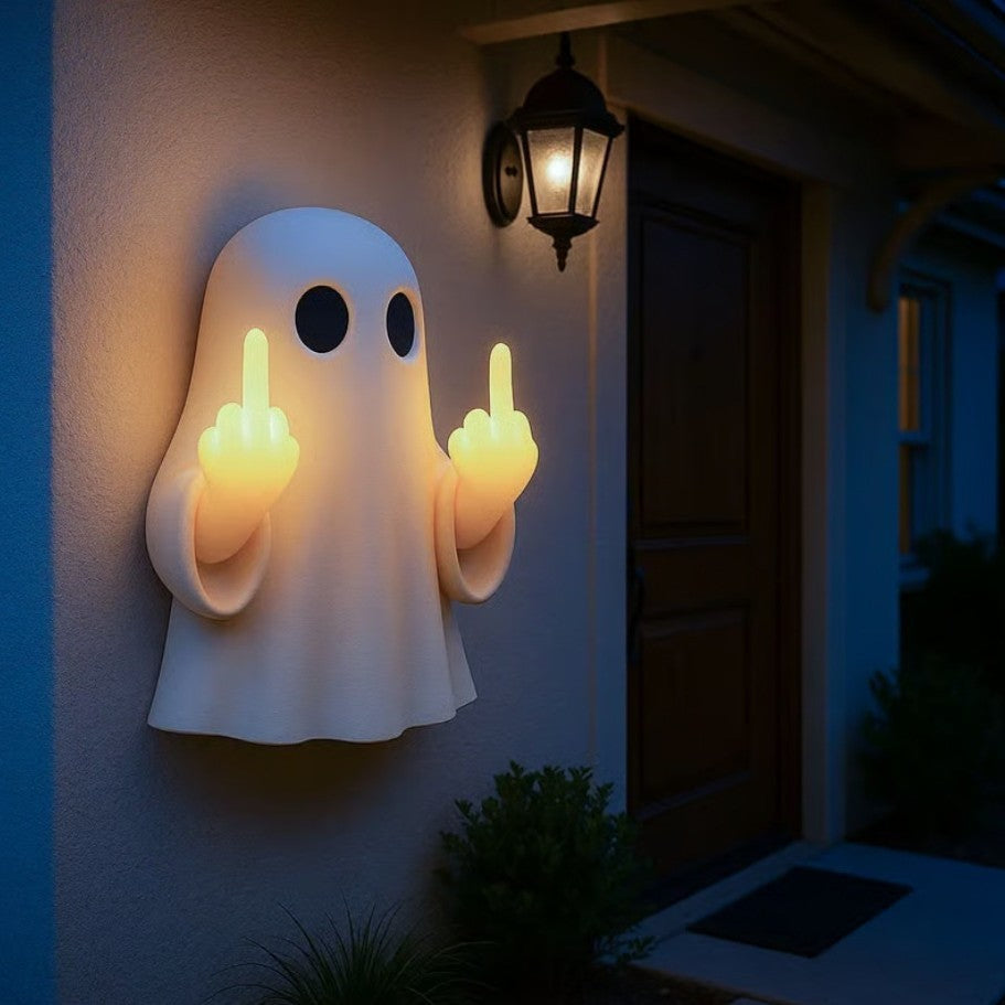 Glowing Rude Ghost Wall Light
