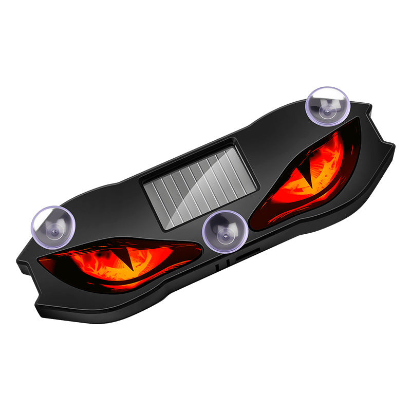 Solar-powered "Devil's Eye" LED car window light