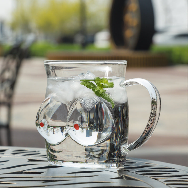 Novelty Curvy Glass Beer Mug