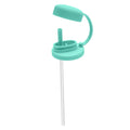 Spill-proof lid and straw