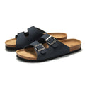 Men's Leather Comfort Slide Sandals