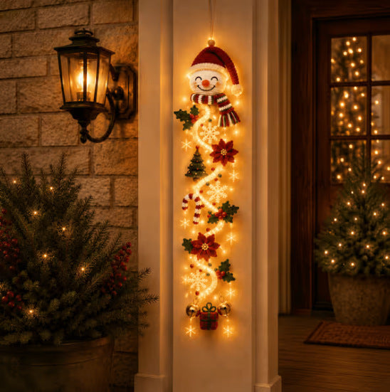 Lighted Christmas Door Hanging Decor