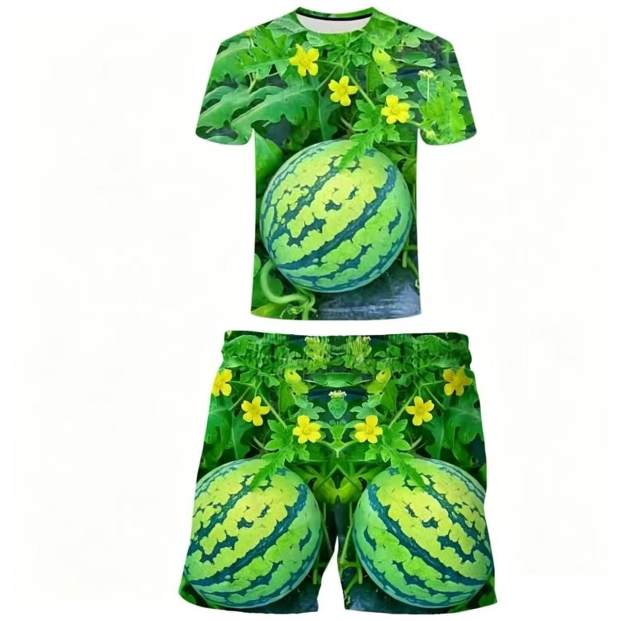 Watermelon Graphic Tee & Shorts Set
