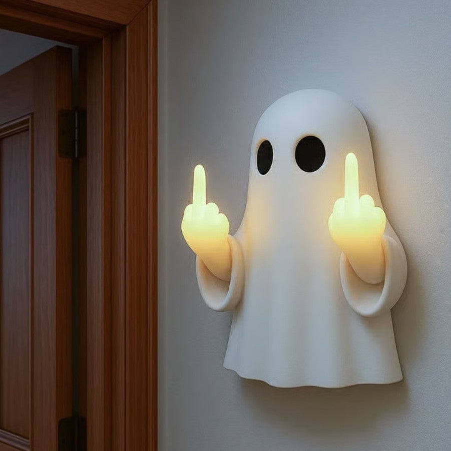 Glowing Rude Ghost Wall Light