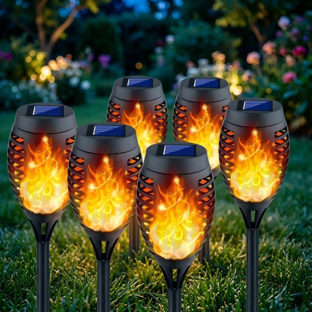 Solar Flickering Flame Torch Lights