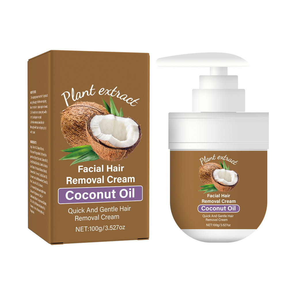 Coconut Oil Facial Hair Removal Cream