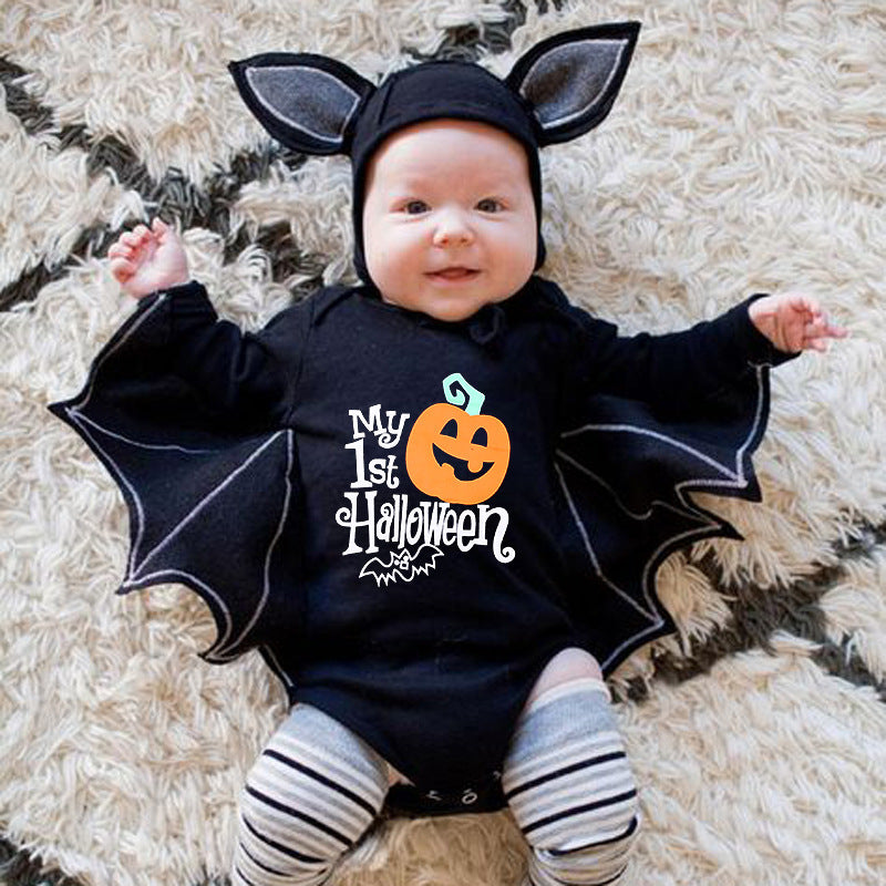 First Halloween Bat-Wing Baby Bodysuit