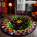 3D Halloween Illusion Round Rug