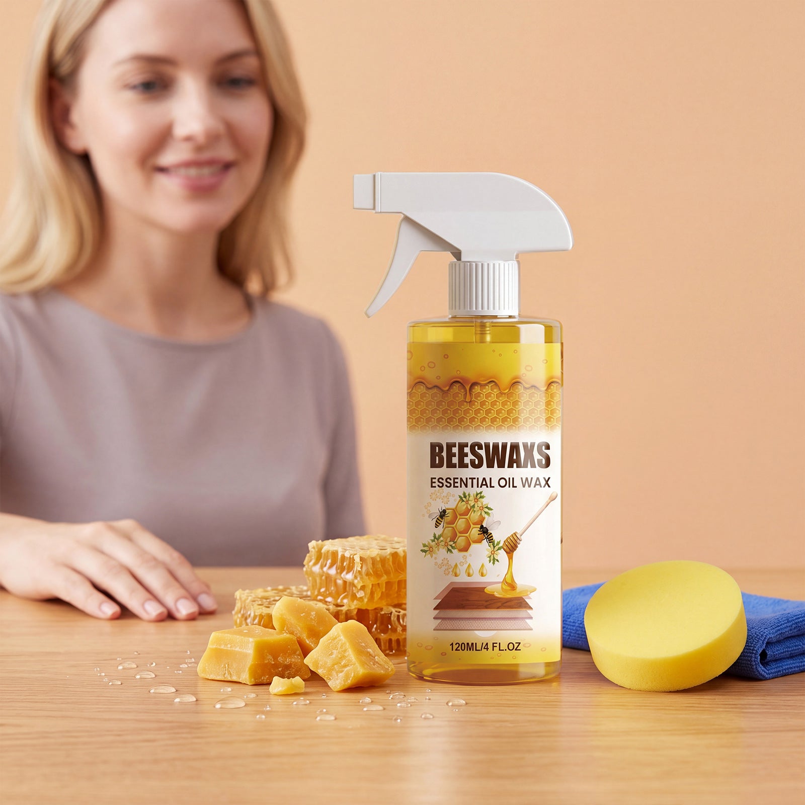 Beeswax Wood Care & Polish Spray