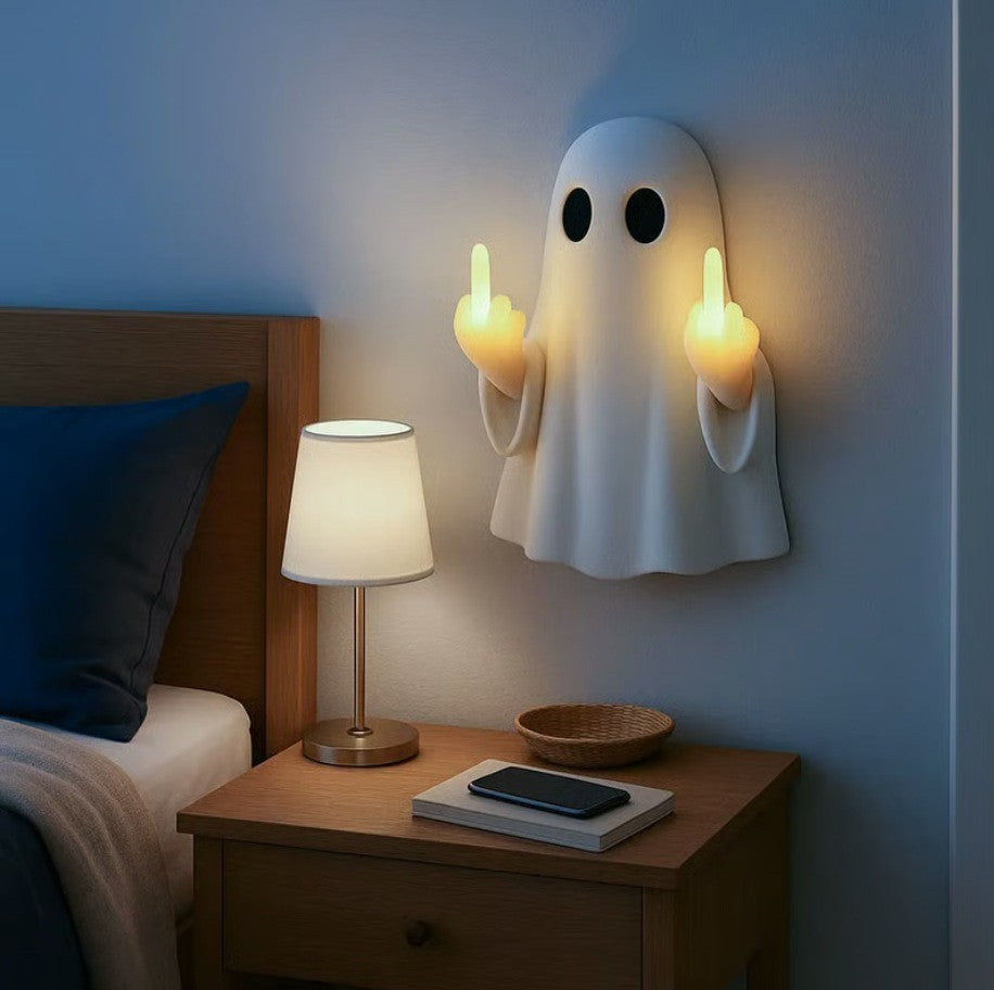 Glowing Rude Ghost Wall Light