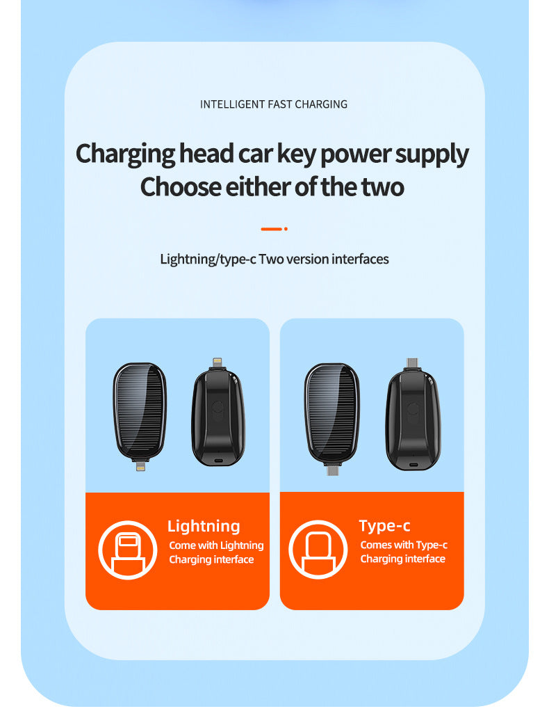 Solar-Assisted Keychain Power Bank