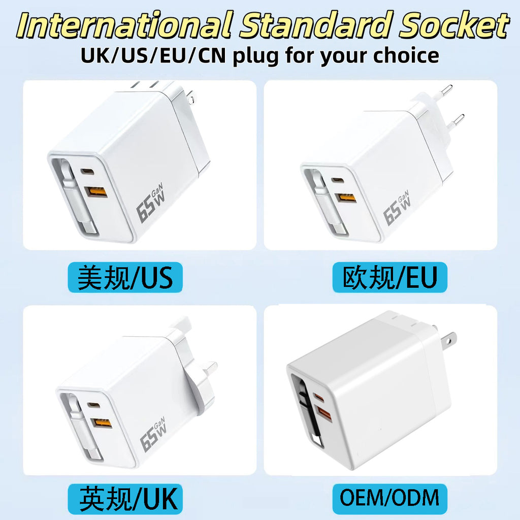 3-Port Retractable Fast Charger