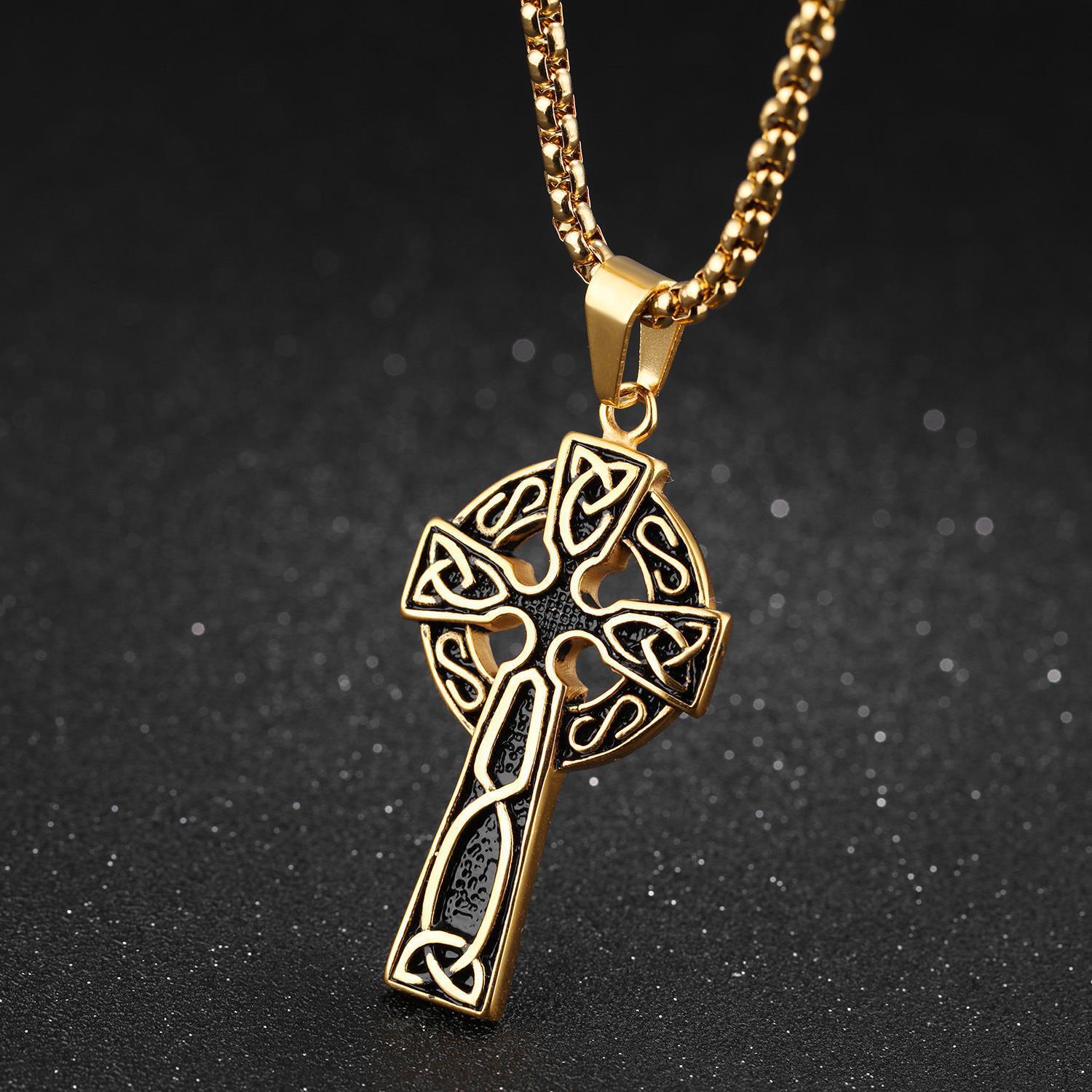 Vintage Celtic Knot Cross Pendant