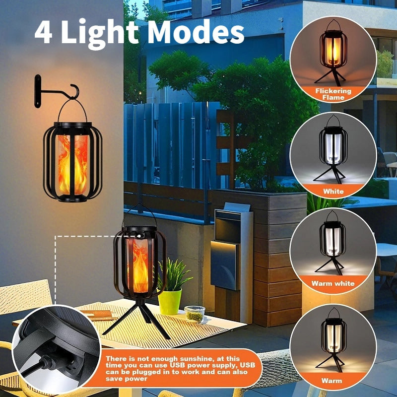 Solar USB Flame Camping Lantern