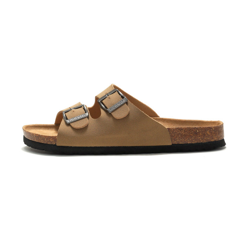 Men's Leather Comfort Slide Sandals