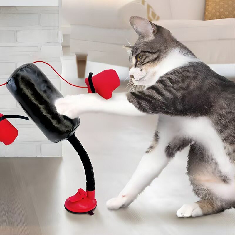 Suction Rebound Cat Boxing Toy