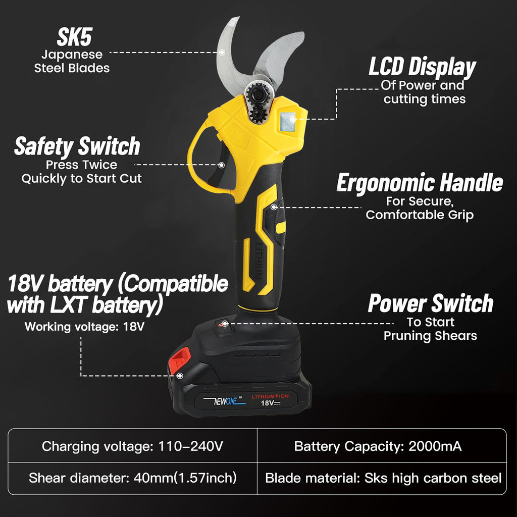 18V Cordless Electric Pruning Shears