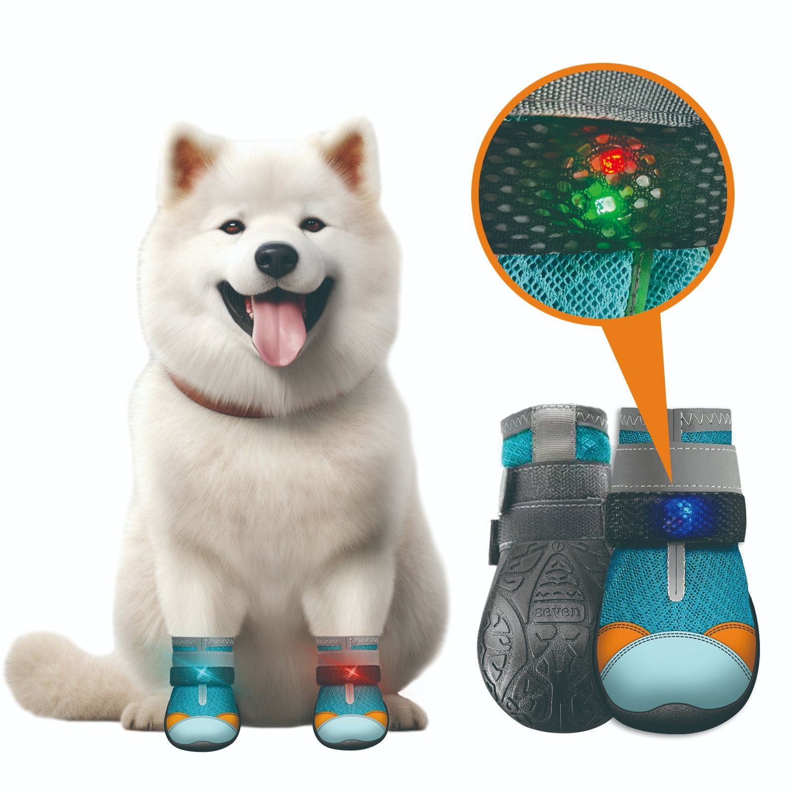 LED Protective Dog Boots