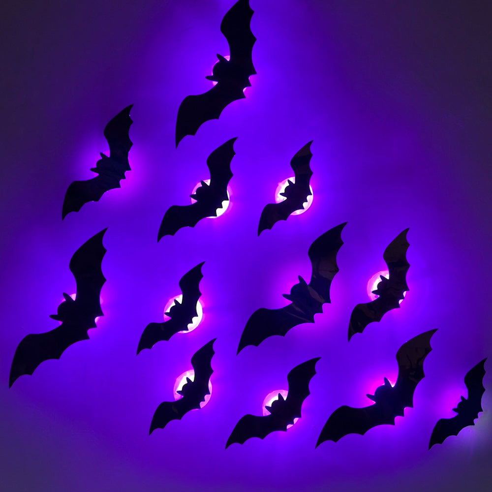 Glow In The Dark Bat Wall Decor Set