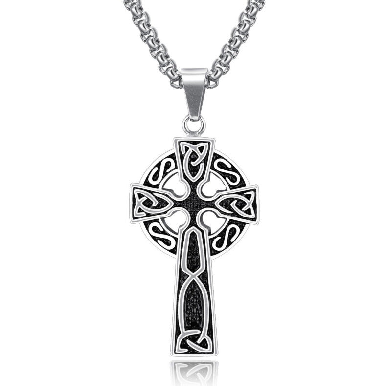 Vintage Celtic Knot Cross Pendant