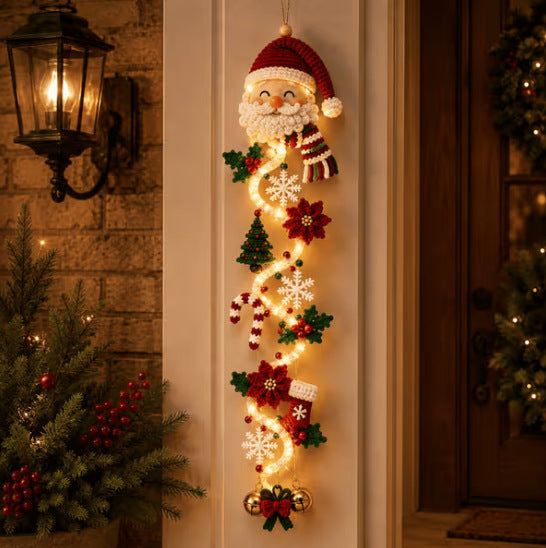 Lighted Christmas Door Hanging Decor