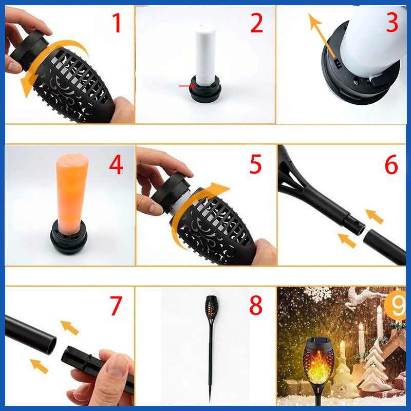 Solar Flickering Flame Torch Lights