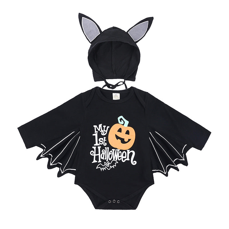 First Halloween Bat-Wing Baby Bodysuit