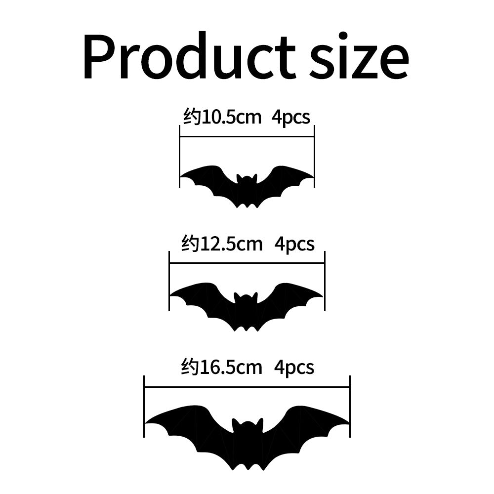 Glow In The Dark Bat Wall Decor Set