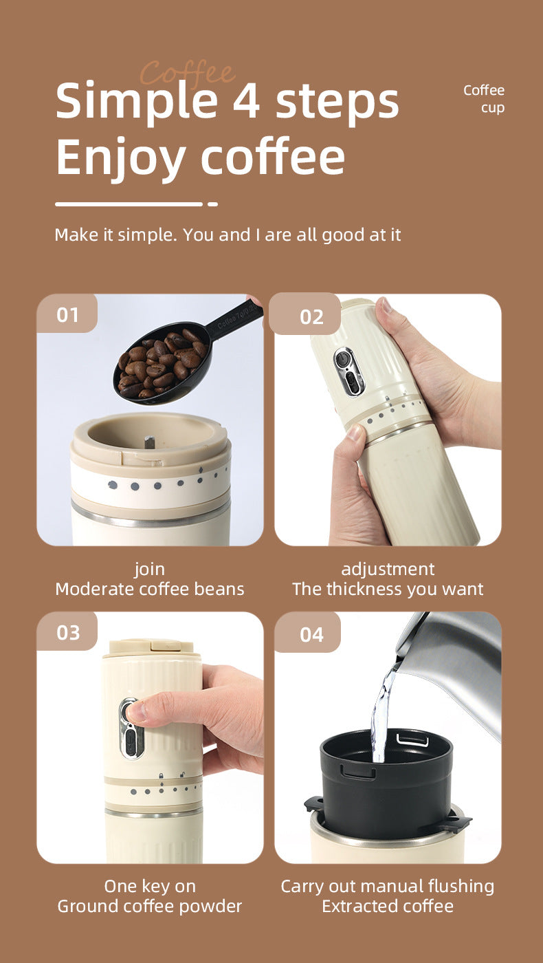 Portable Coffee Grinder & Brewer