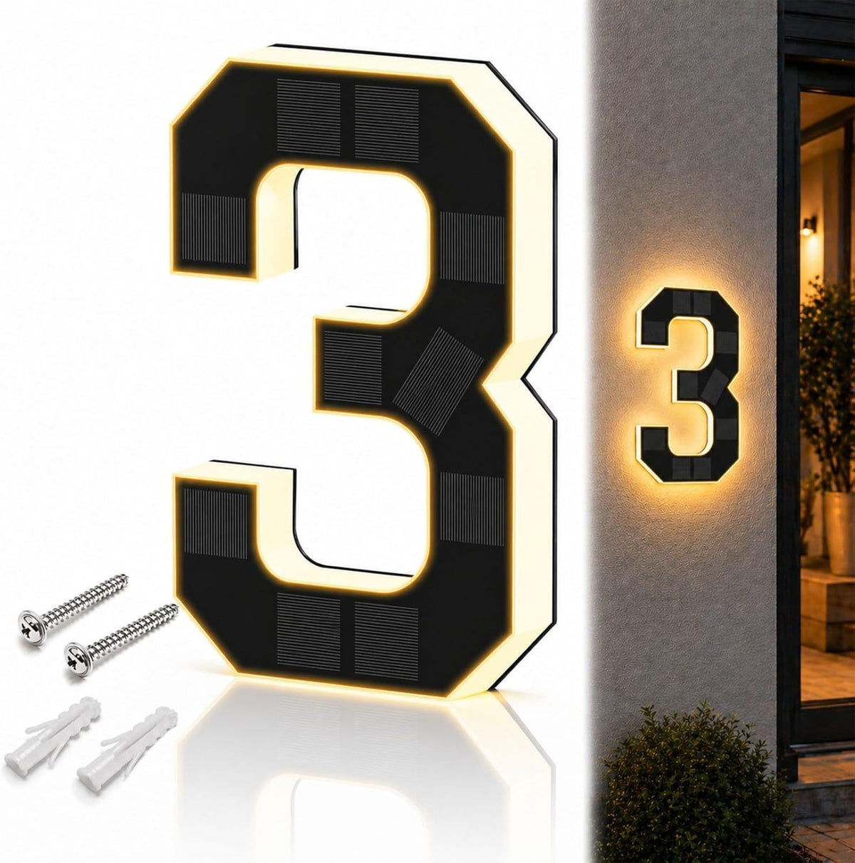 Solar LED Address Number Light