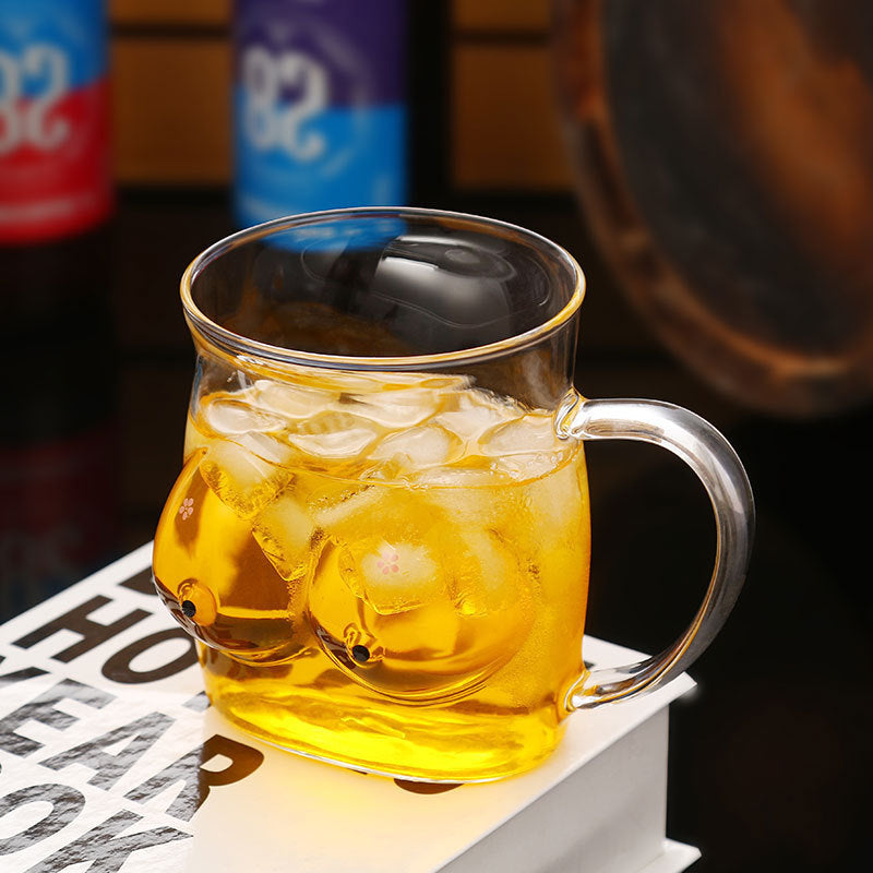 Novelty Curvy Glass Beer Mug