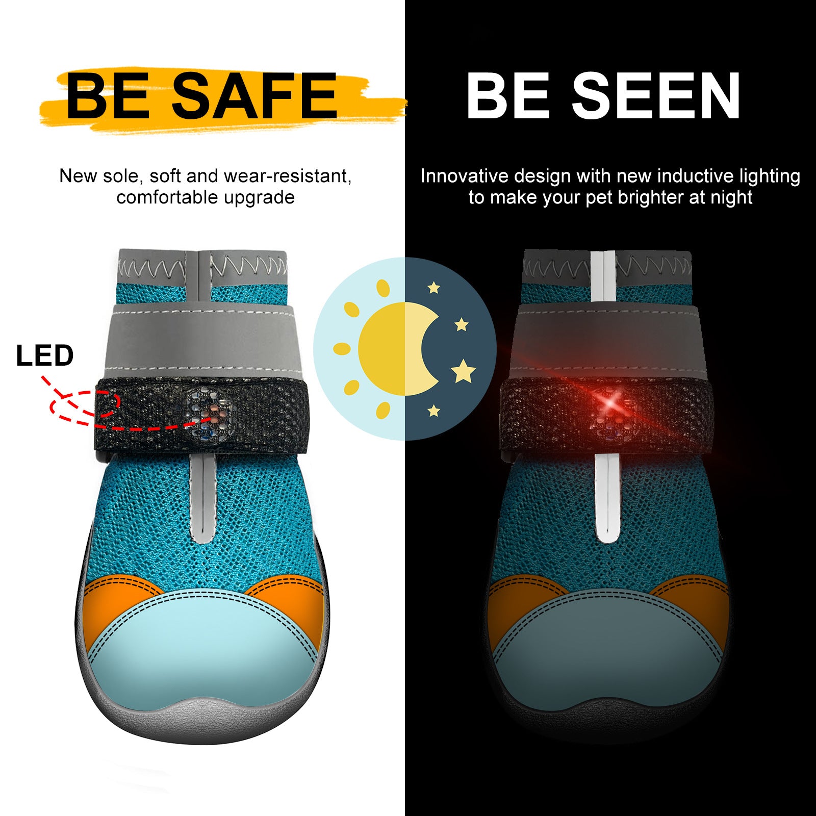 LED Protective Dog Boots