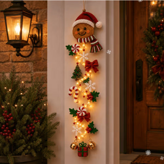 Lighted Christmas Door Hanging Decor