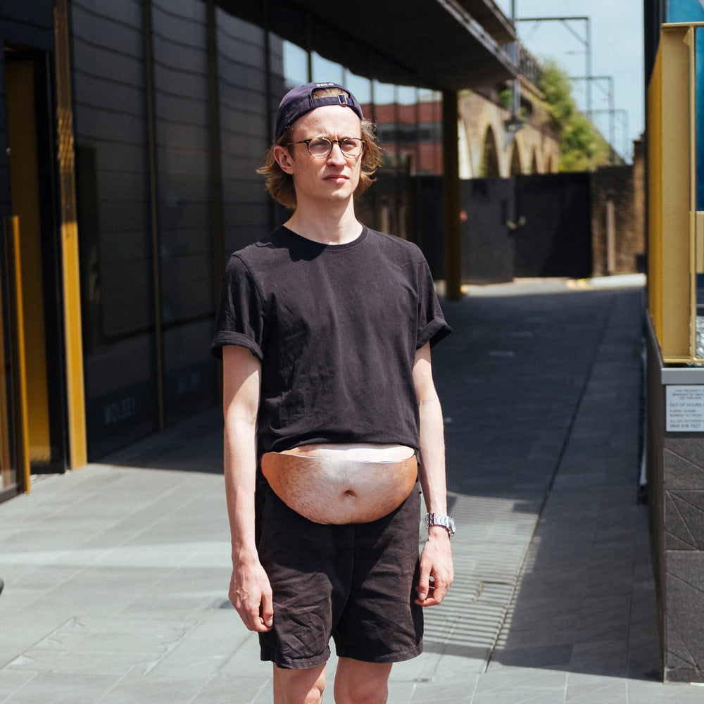 Funny 3D Body Print Fanny Pack