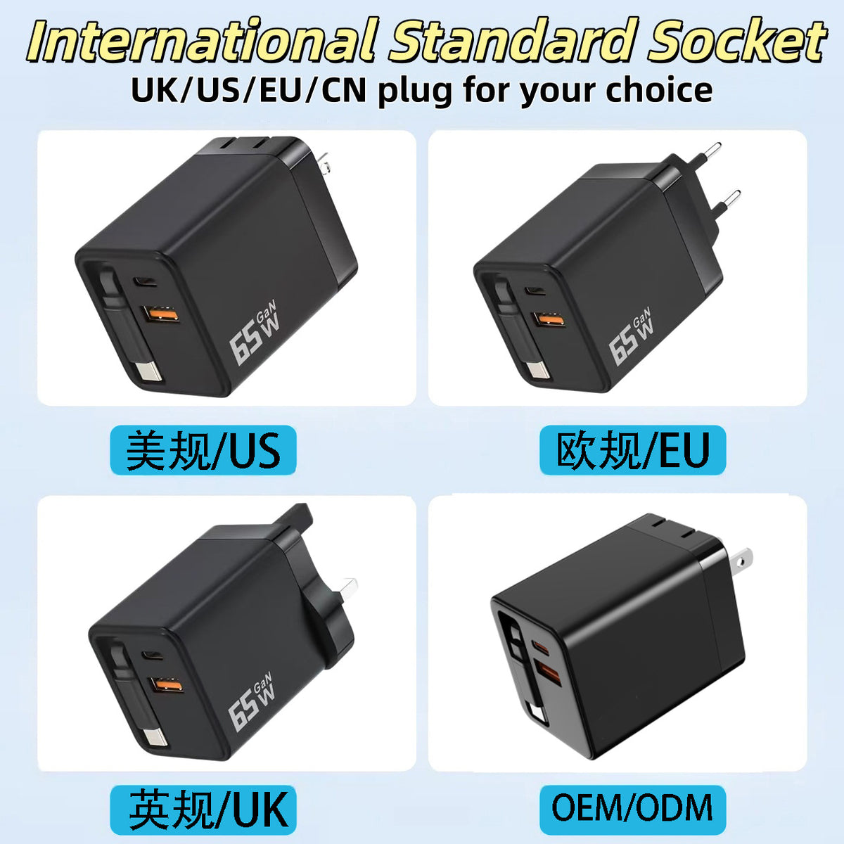 3-Port Retractable Fast Charger