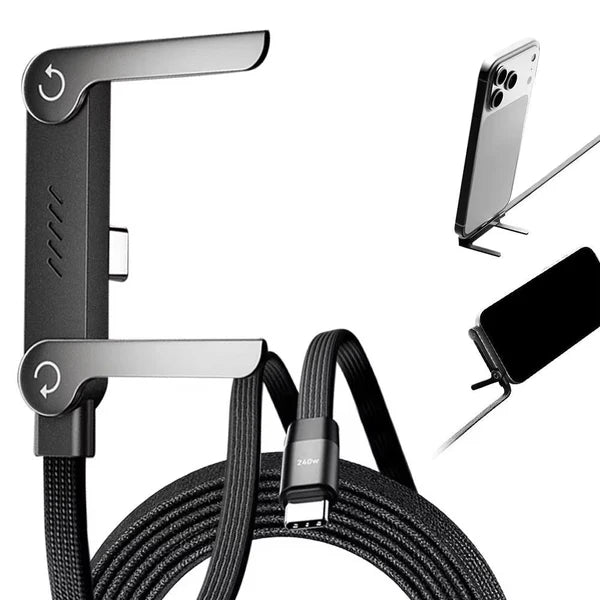 Fast-charging phone mount and data cable