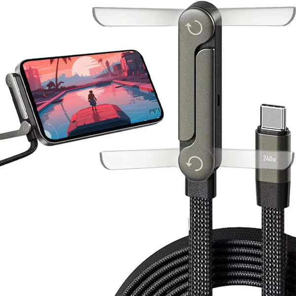 Fast-charging phone mount and data cable