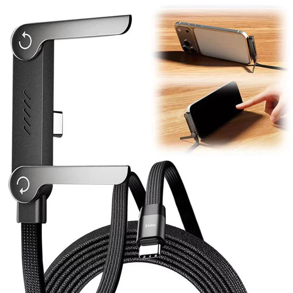 Fast-charging phone mount and data cable