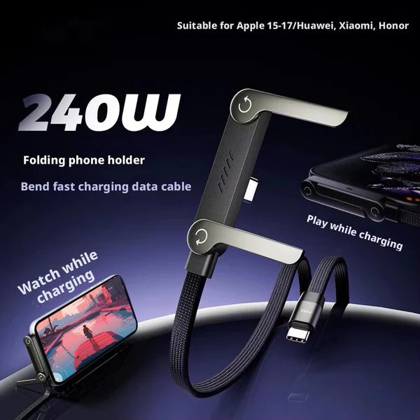 Fast-charging phone mount and data cable