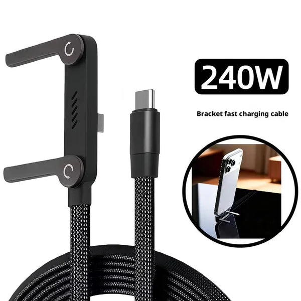 Fast-charging phone mount and data cable
