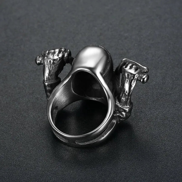 Motorcycle Style Skull  Ring