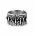 Punk Patchwork Design Stainless Steel Ring