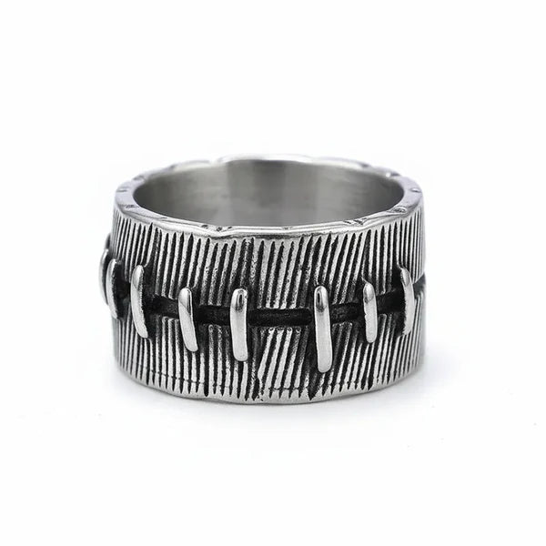 Punk Patchwork Design Stainless Steel Ring
