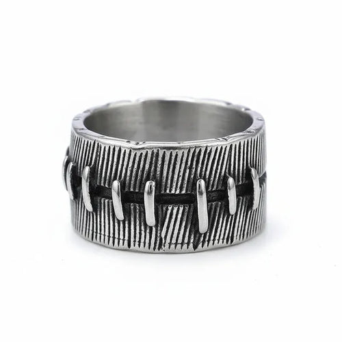 Punk Patchwork Design Stainless Steel Ring