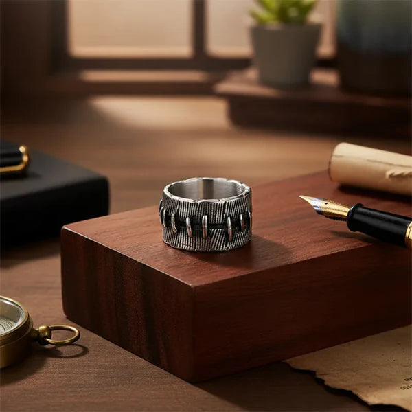 Punk Patchwork Design Stainless Steel Ring